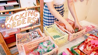PACK WITH ME ★彡 how i pack orders + my small business studio life!! ☺ STUDIO VLOG 11