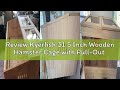 Review Kyerlish 31.5 Inch Wooden Hamster Cage with Pull-Out Tray, Small Animal Habitat with Double S