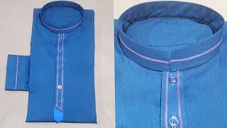 Blue Kurta Design- How To Make Gents Kurta Design 2019 Step By Step At Home Kingsman Tailor