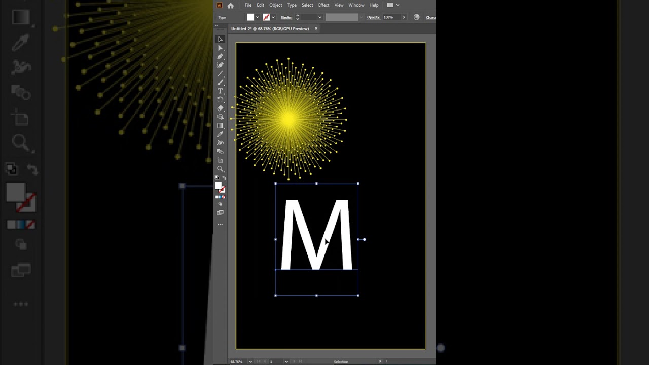 How to Make M Dot Custom Letter Logo Design in  Illustrator 