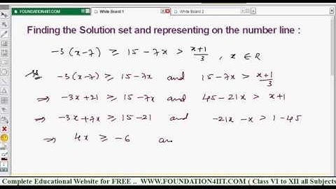 Finding the Solution Set and Representing on the Number Line || Class 10 Maths ICSE ||