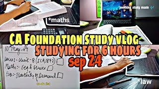CA Foundation Study Vlogs | Studying for 6 hours | Sep 2024 | Archi Gupta #study #cafoundation