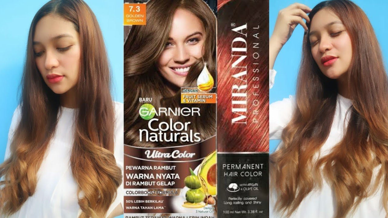  Cat  Rambut  Sendiri Dirumah GARNIER GOLDEN  BROWN  