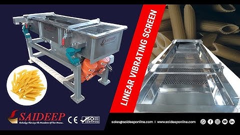 Linear Vibrating Screen For Pasta