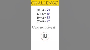 Can You Solve it / Math Puzzle / Brain Test / Challenge Video #shorts #puzzle #test #maths