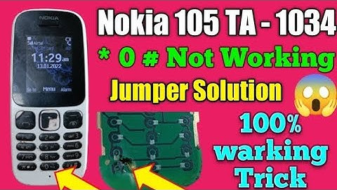 Nokia 105 Ta 1034 keypad *0# Not Working Jumper Solution #AMmobile 2025