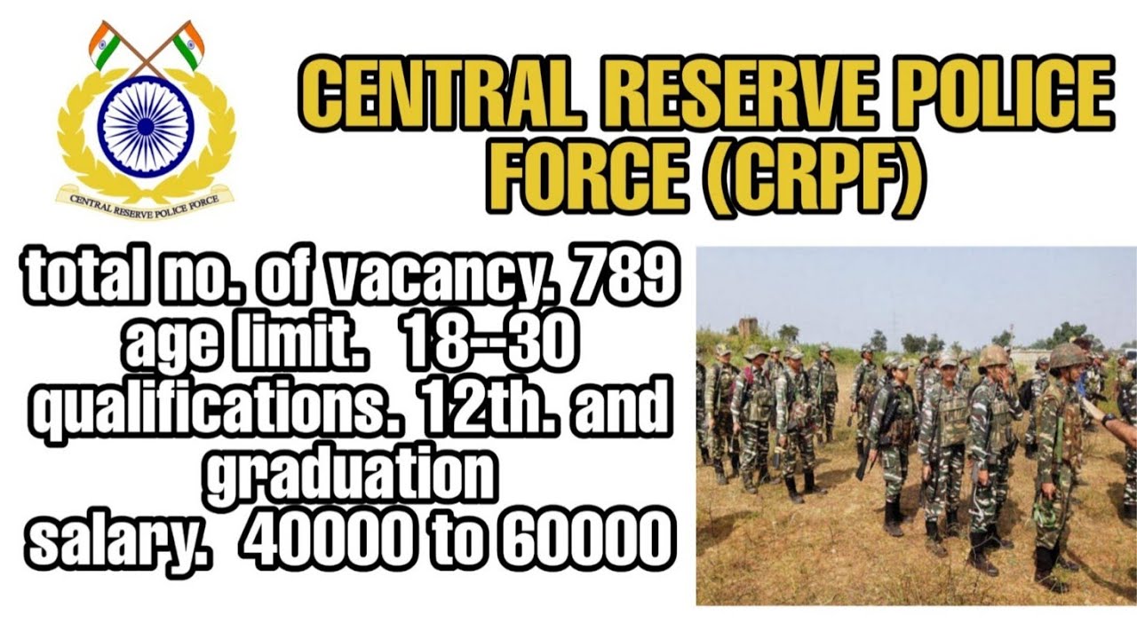 CRPF  recruitment 2020 SI, ASI & Constable ||RPF Constable Tradesman Recruitment 2020 CRPF Constable
