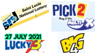 Saint Lucia National Lottery Pick 2/Lucky 3/Big 4 Best Number for ( 27 July 2021 ) just try