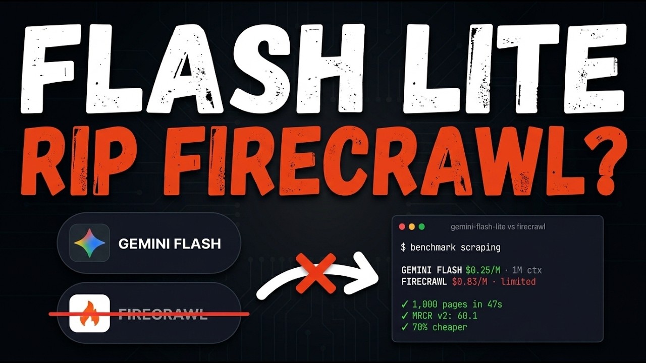 Firecrawl is DEAD - Gemini 3.1 Flash Lite is the New Web Scraping King