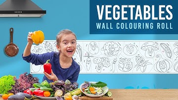 Vegetables Reusable Colouring Roll For Kids - Inkmeo