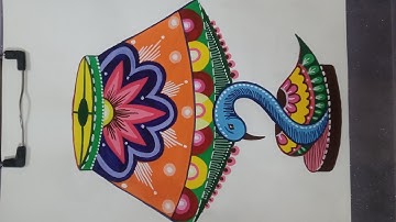 Table Lamp Design Drawing For Intermediate | Sankalp Chitra | Decorative Table Lamp Design Drawing |