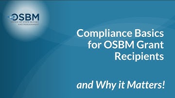 Quick Compliance Guide for OSBM Grant Recipients