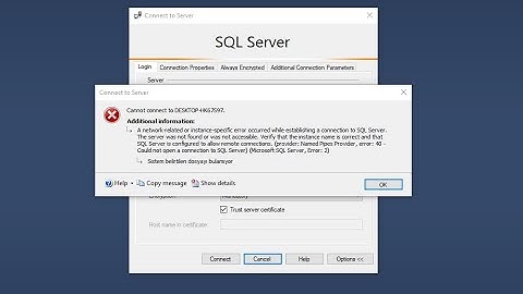 SQL Server Bağlantı Hatası Çözümü! ❌ Error: 40 - Sistem Dosyası Bulunamadı