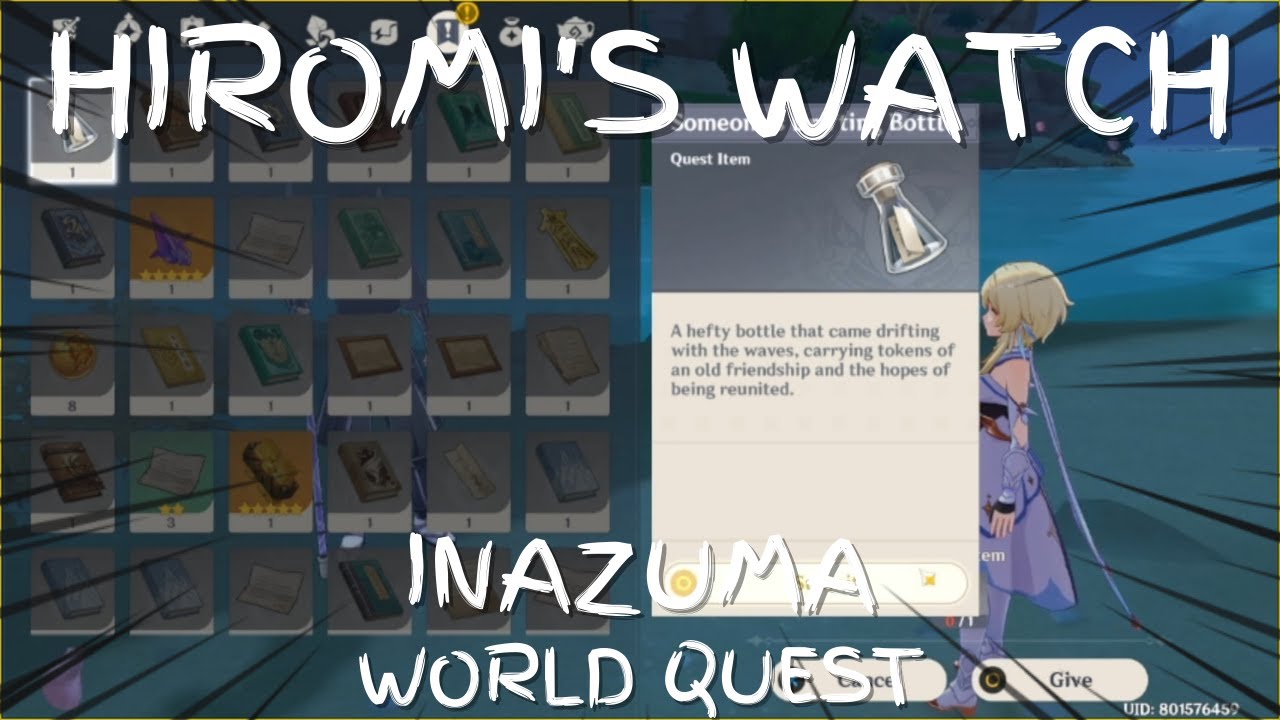HIROMI'S WATCH INAZUMA WORLD QUEST Genshin Impact YouTube