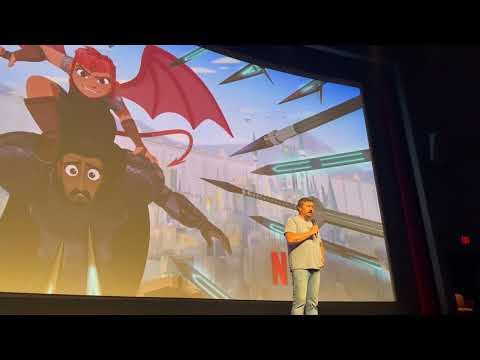 Nick Bruno introducing "Nimona" at Los Angeles premiere at Directors Guild of America - Nimona Movie