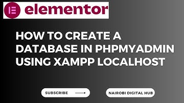 HOW TO CREATE A DATABASE IN PHPMYADMIN USING XAMPP LOCALHOST
