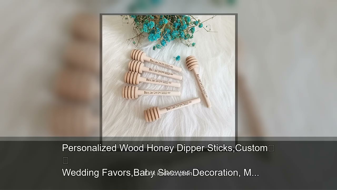 Personalized Wood Honey Dipper Sticks,Custom Wedding Favors,Baby Shower Decoration, Mini Server
