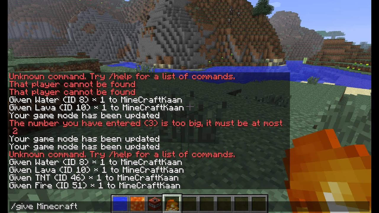 Minecraft commands and cheats list