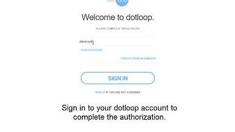 dotloop authorization with order confirmation