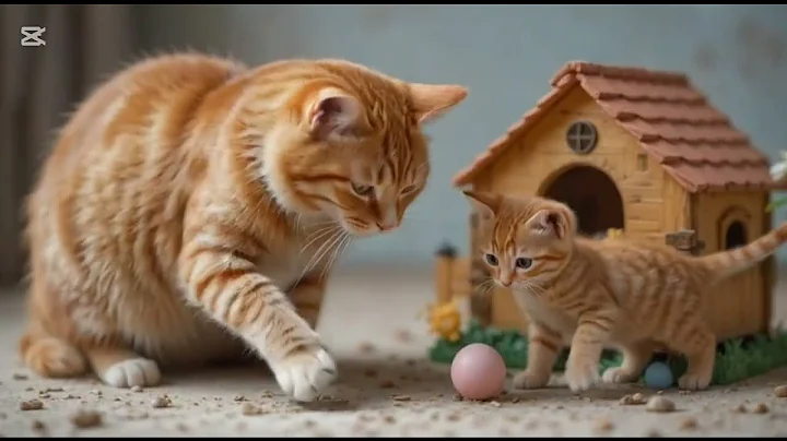 Mom Cat Picks Fresh Strawberries & Eggs🥚Bakes Ginger Kitten's Birthday Animals Adorable Cake+Rescues