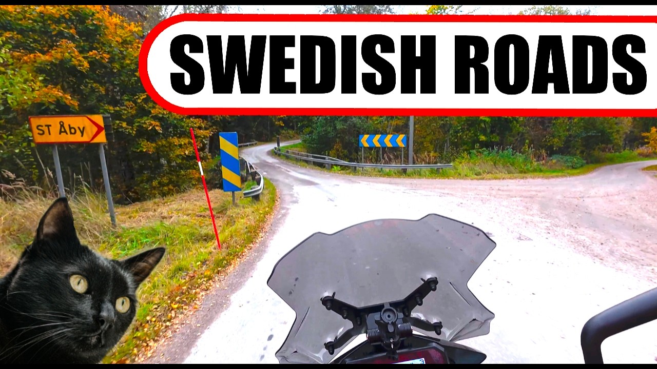 Motorcycle ride: Mixed roads in Sweden, staying within ca 10 km from Herrljunga.