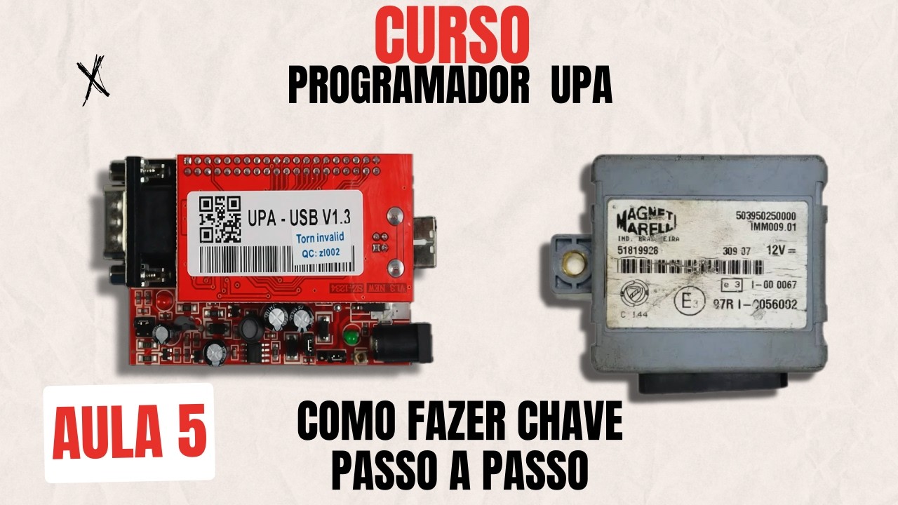Aula 5 Programador UPA: Como Codificar Transponder ID48/T42 do Fiat Palio com UPA + Mini Zed Bull! 🔑