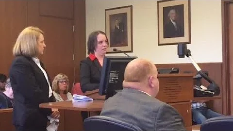 Jessica Schobert addresses the court