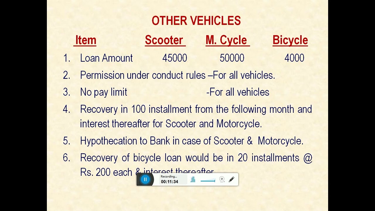 House Loan, Car Loan, Computer Loan Terms and Condition for Govt. Employees II JP Tips II