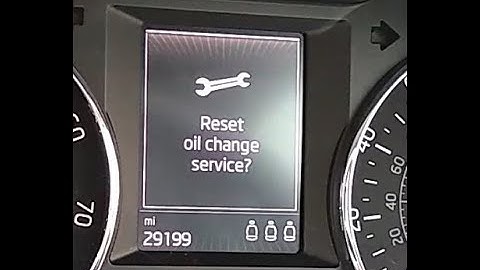 Skoda Octavia 3 / III - Reset Oil and and Inspection Reminder