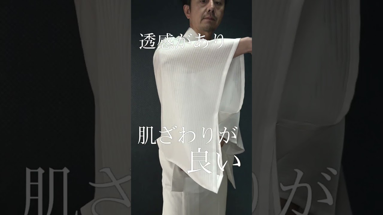 東レ長襦袢 爽竹 竪絽 白 165cm～180cm前後対応 M～LL | 男着物の加藤