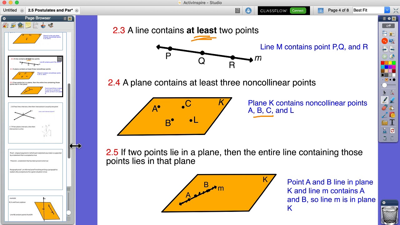 2.5 Postulates and Paragraph Proof - YouTube