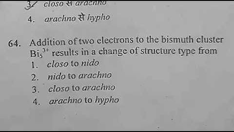 Csir net chemical science solved question june 2017  , closo and nido zinlt