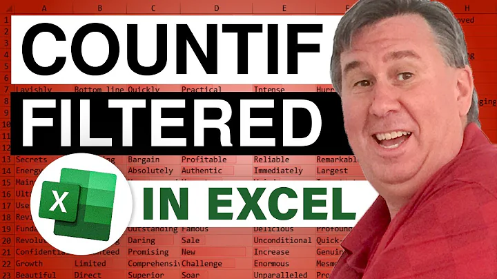 MrExcel's Learn Excel #946 - Countif Filtered