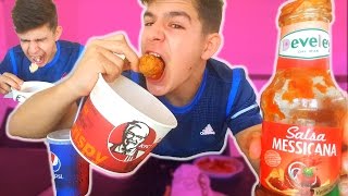 ENTIRE KFC MENU IN 10 MINUTES CHALLENGE!