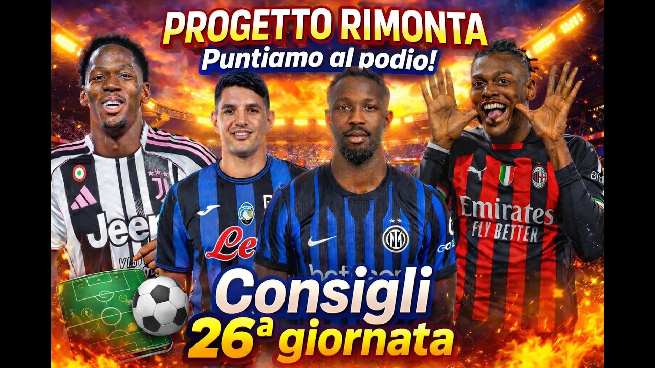 PROGETTO RIMONTA: Puntiamo al Podio! Consigli 26ª Giornata Fantacalcio🔥⚽