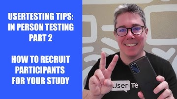 UserTesting Tips - How to Recruit Participants for In-Person Studies