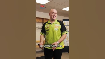 🤔 Is MVG Team Messi or Ronaldo? 💚⚽️ #pdceurope #pdc #darts #dartscommunity #michaelvangerwen #mvg