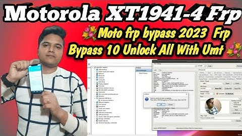 How to Download moto xt1941 4 frp bypass 2023?  Frp Bypass 10 || Unlock  With Umt Motorola XT1941-4