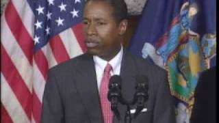 Senate Majority Leader Malcolm A. Smith Speaks at Govenor Paterson's News Conference March 30, 2009