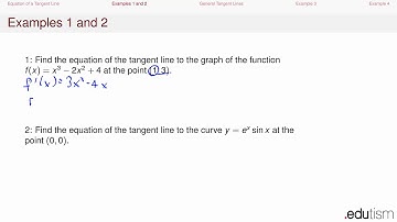 Calculus I - Finding Tangent Lines - PREVIEW of Lesson 32