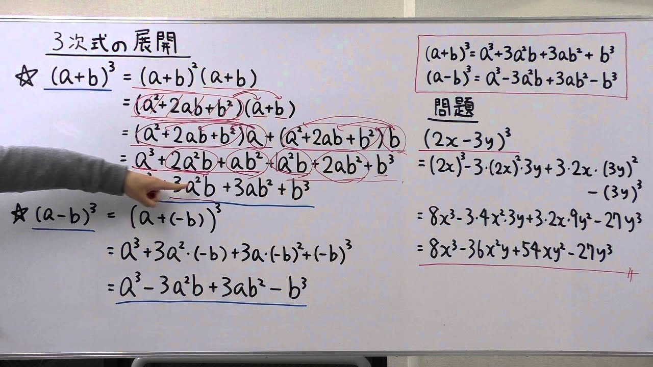 高校数学／数Ⅱー１／３次式の展開