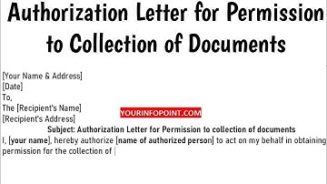 Authorization Letter Sample for Collection of Documents | Authority Letter for Collect Document