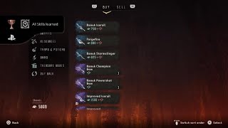 Horizon Zero Dawn: All Skills learned