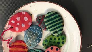 Salt dough Easter eggs