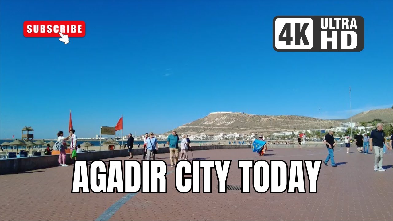 Walking Agadir city today Morocco December 2024 مدينة أكادير اليوم