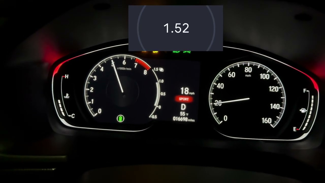 Stock Accord 2.0T 0-60 mph launch