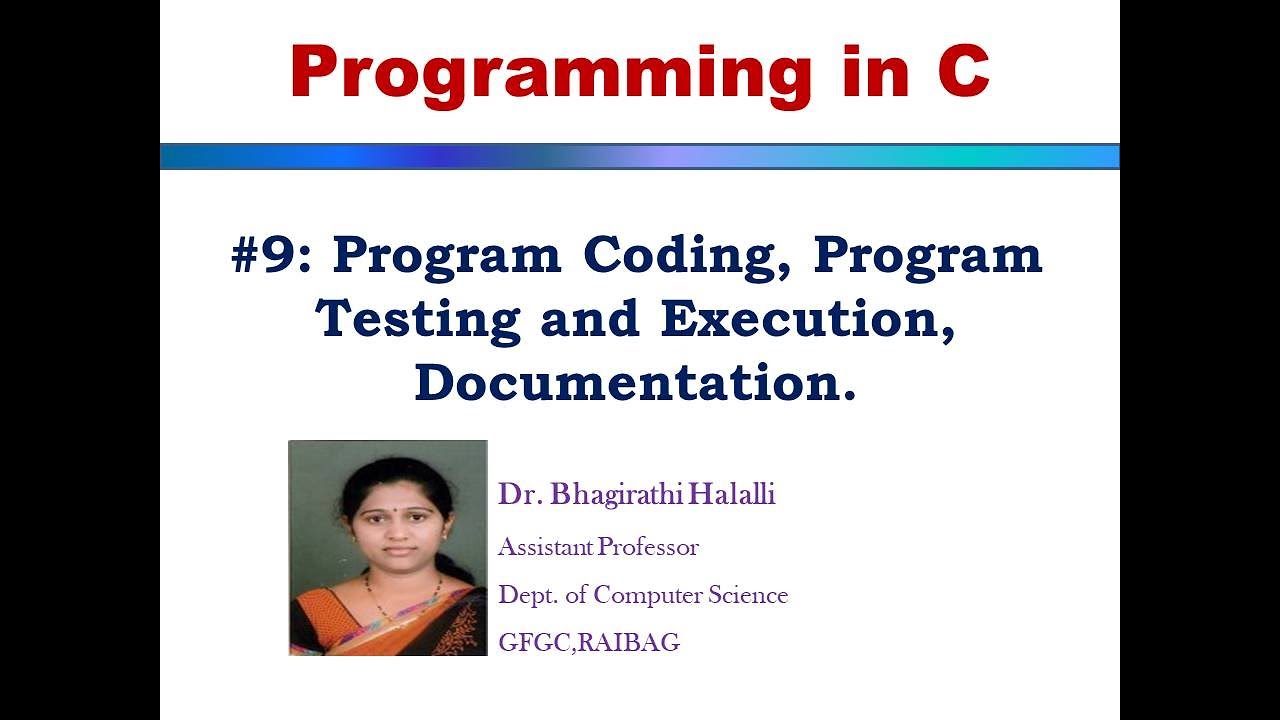 #9: Program coding, execution and documentation - YouTube