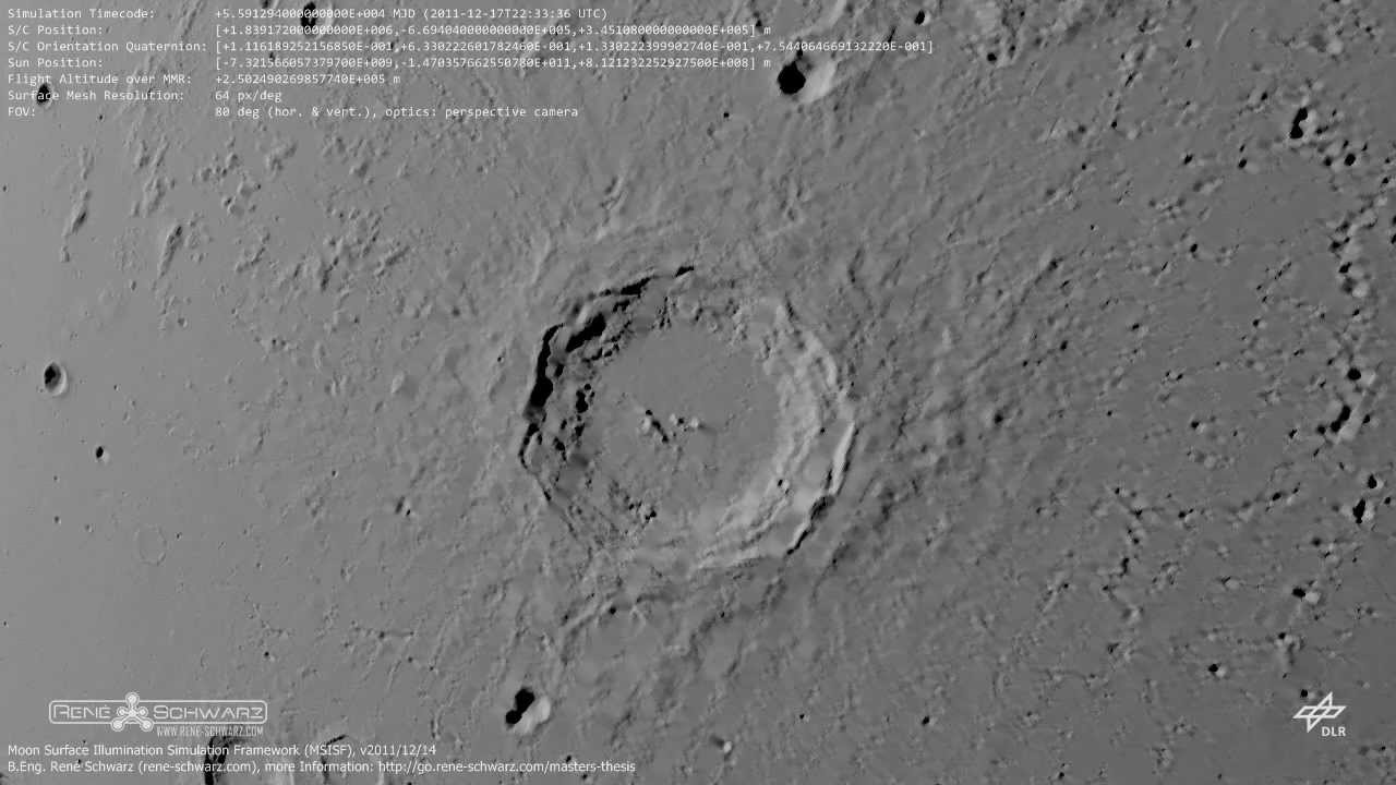 Copernicus crater on the Moon during sundown (Moon's surface in 3D) [HD ...