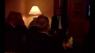 DR RIFAAT AL-ASSAD WITH THE CHARMAN MR YASSER ARAFAT.