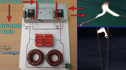 12 Volt to 66000 Volt // How to Make DC 12 Volt to 66k High Volt Generator homemade with TV Flyback